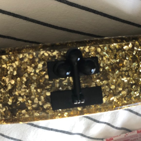 Edie Parker Gold Acrylic Half Moon Clutch - Picture 6 of 6